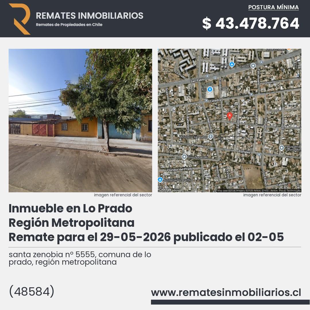 Imagen ficha santa zenobia nº 5555, comuna de lo prado, región metropolitana