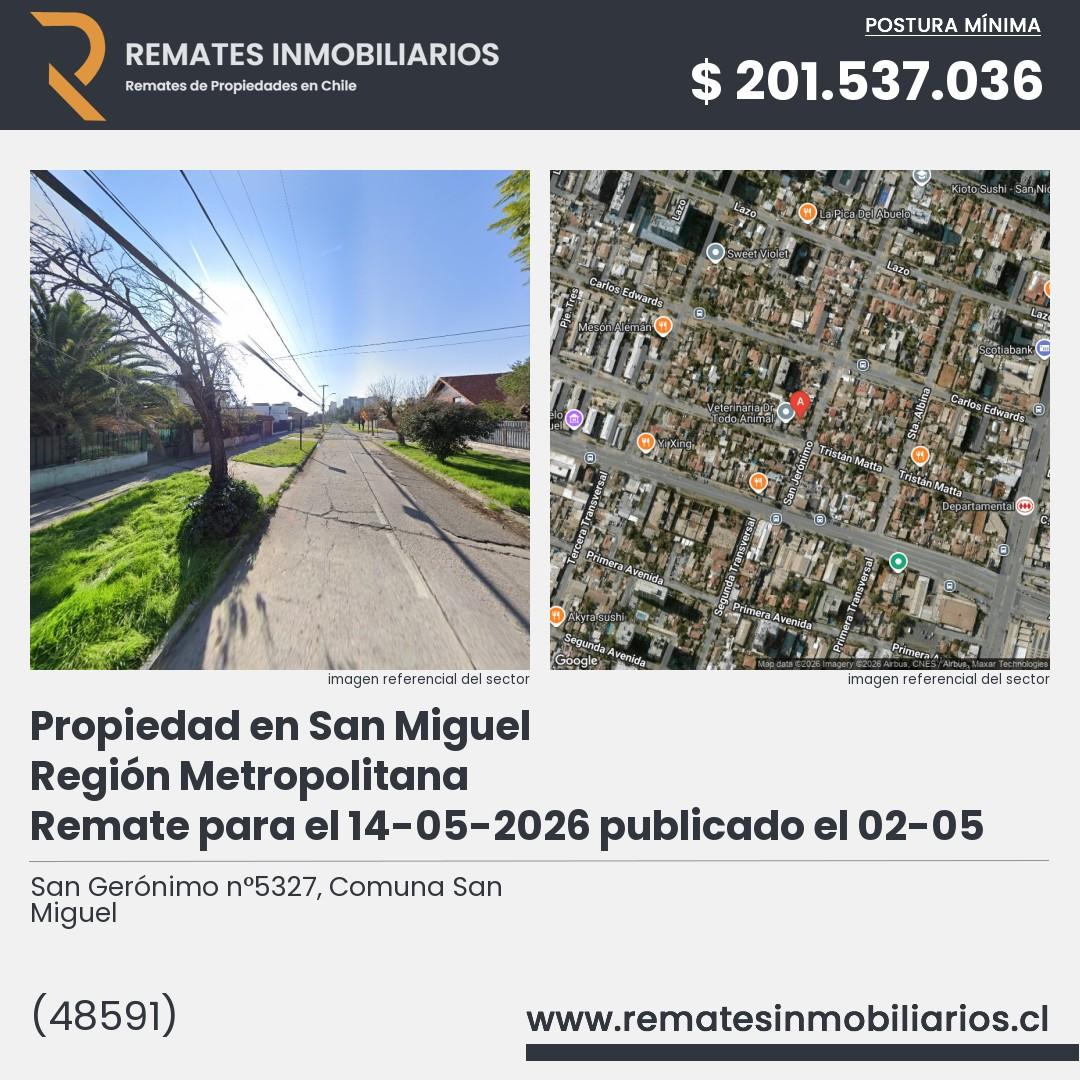 Imagen ficha San Gerónimo n°5327, Comuna San Miguel
