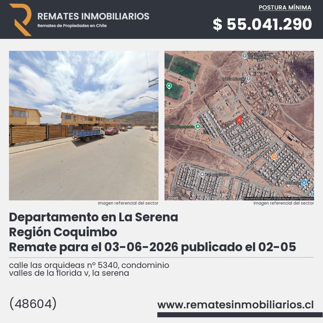 Imagen ficha calle las orquideas nº 5340, condominio valles de la florida v, la serena