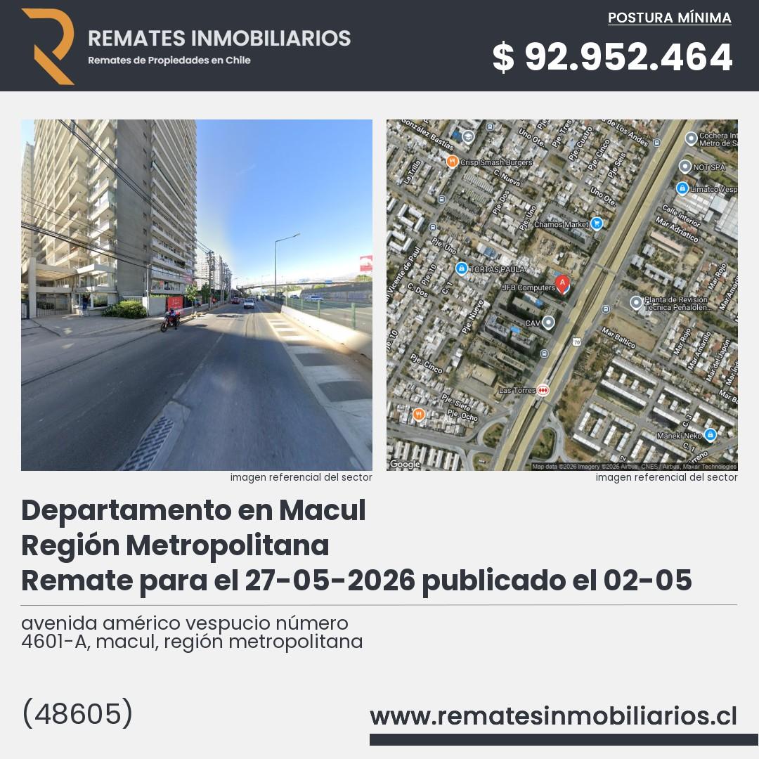 Imagen ficha avenida américo vespucio número 4601-A, macul, región metropolitana