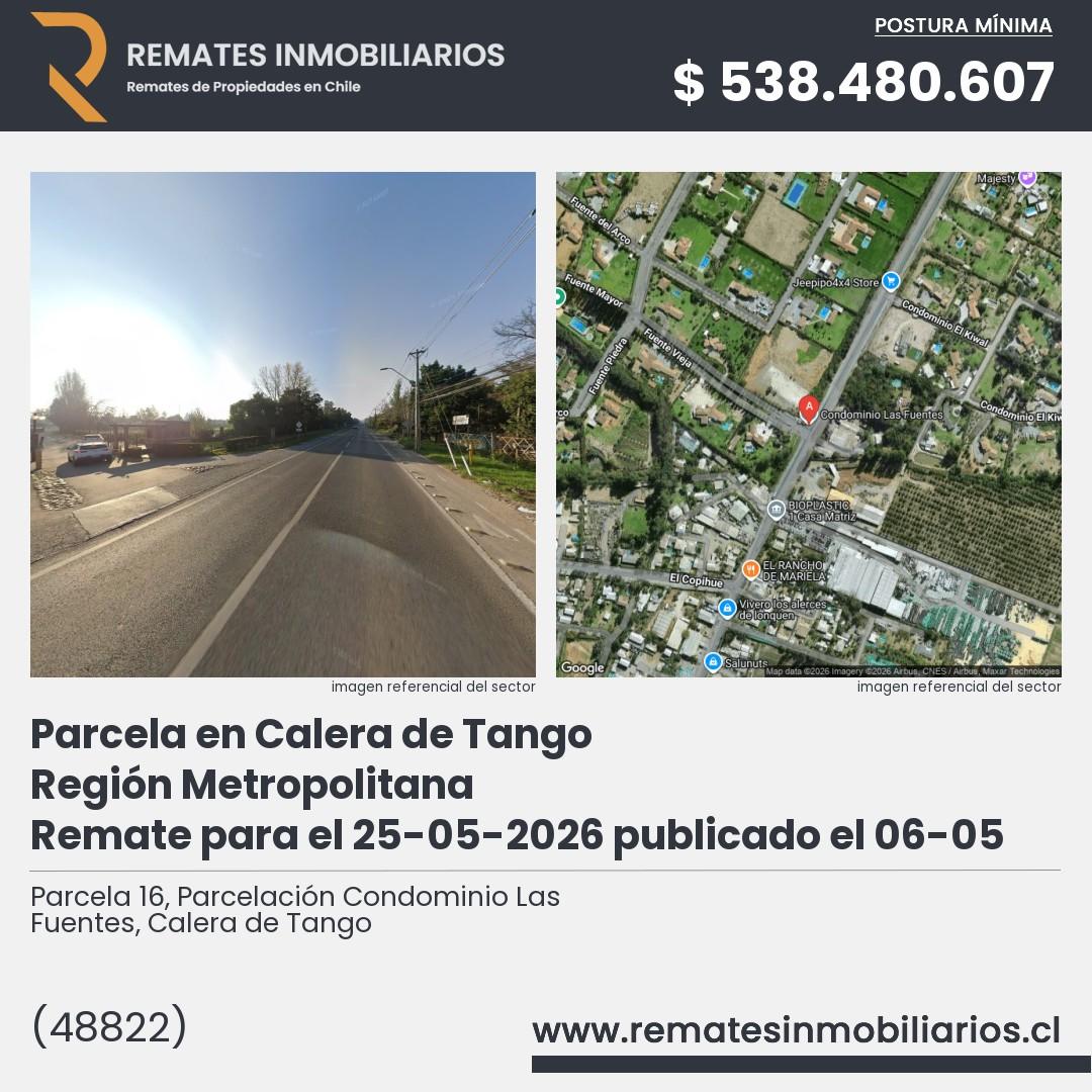Imagen ficha Parcela 16, Parcelación Condominio Las Fuentes, Calera de Tango