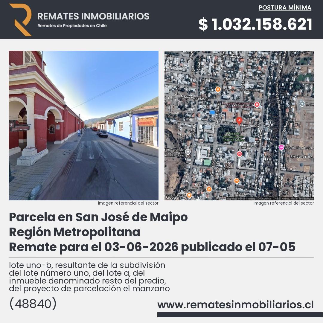 Imagen ficha lote uno-b, resultante de la subdivisión del lote número uno, del lote a, del inmueble denominado resto del predio, del proyecto de parcelación el manzano