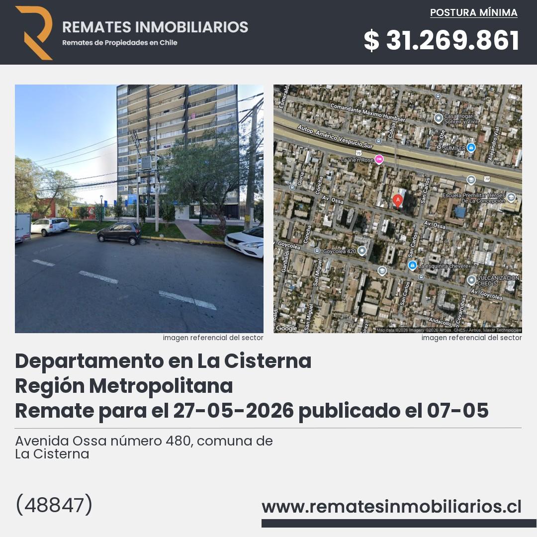 Imagen ficha Avenida Ossa número 480, comuna de La Cisterna