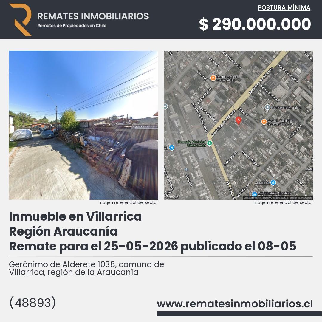 Imagen ficha Gerónimo de Alderete 1038, comuna de Villarrica, región de la Araucanía