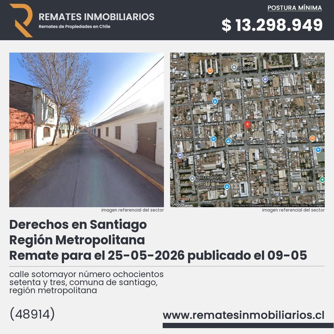 Imagen ficha calle sotomayor número ochocientos setenta y tres, comuna de santiago, región metropolitana