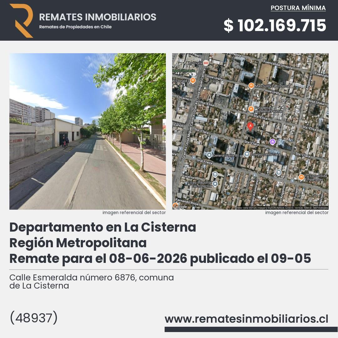Imagen ficha Calle Esmeralda número 6876, comuna de La Cisterna