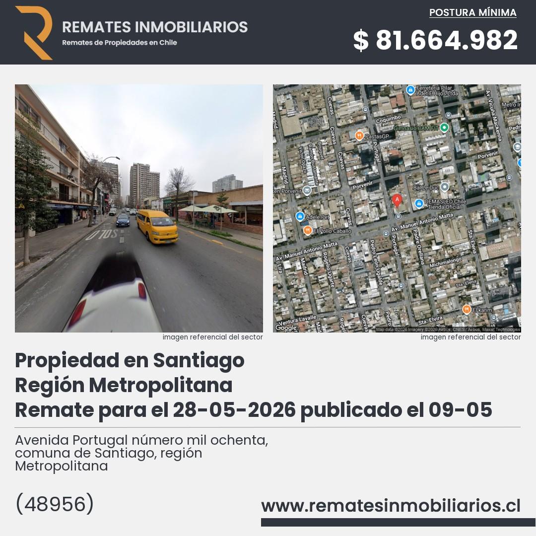 Imagen ficha Avenida Portugal número mil ochenta, comuna de Santiago, región Metropolitana
