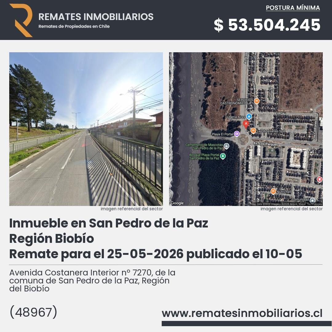 Imagen ficha Avenida Costanera Interior nº 7270, de la comuna de San Pedro de la Paz, Región del Biobío