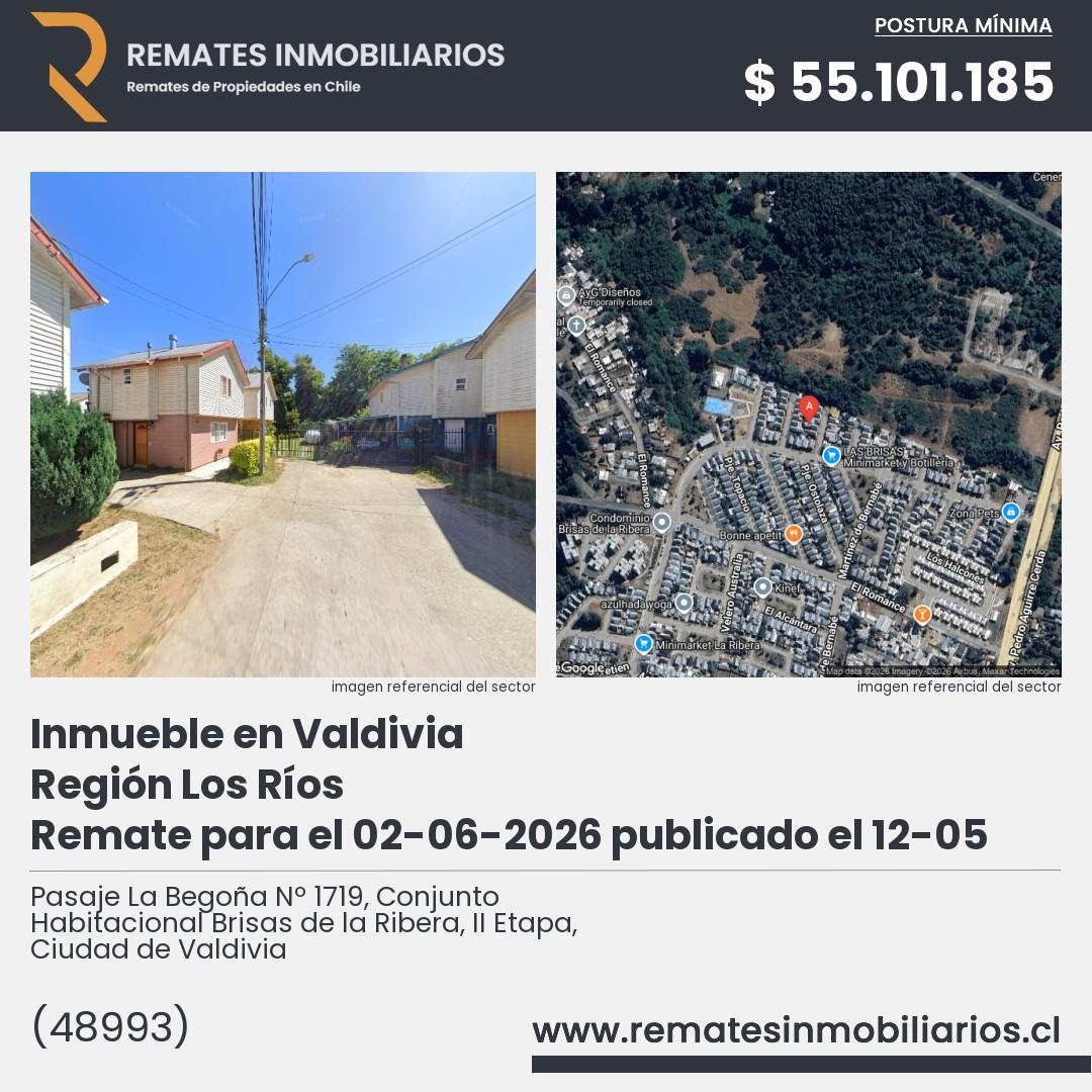 Imagen ficha Pasaje La Begoña Nº 1719, Conjunto Habitacional Brisas de la Ribera, II Etapa, Ciudad de Valdivia