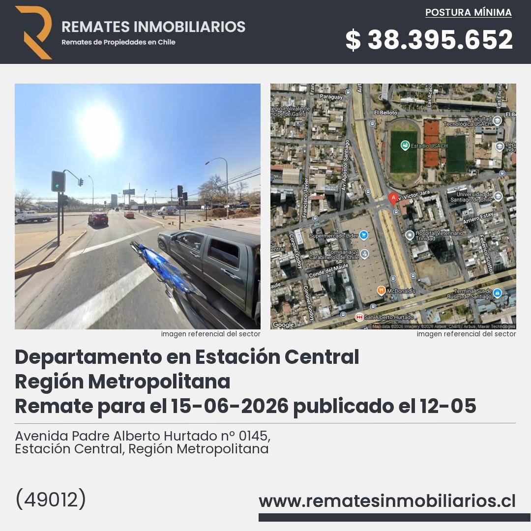 Imagen ficha Avenida Padre Alberto Hurtado nº 0145, Estación Central, Región Metropolitana