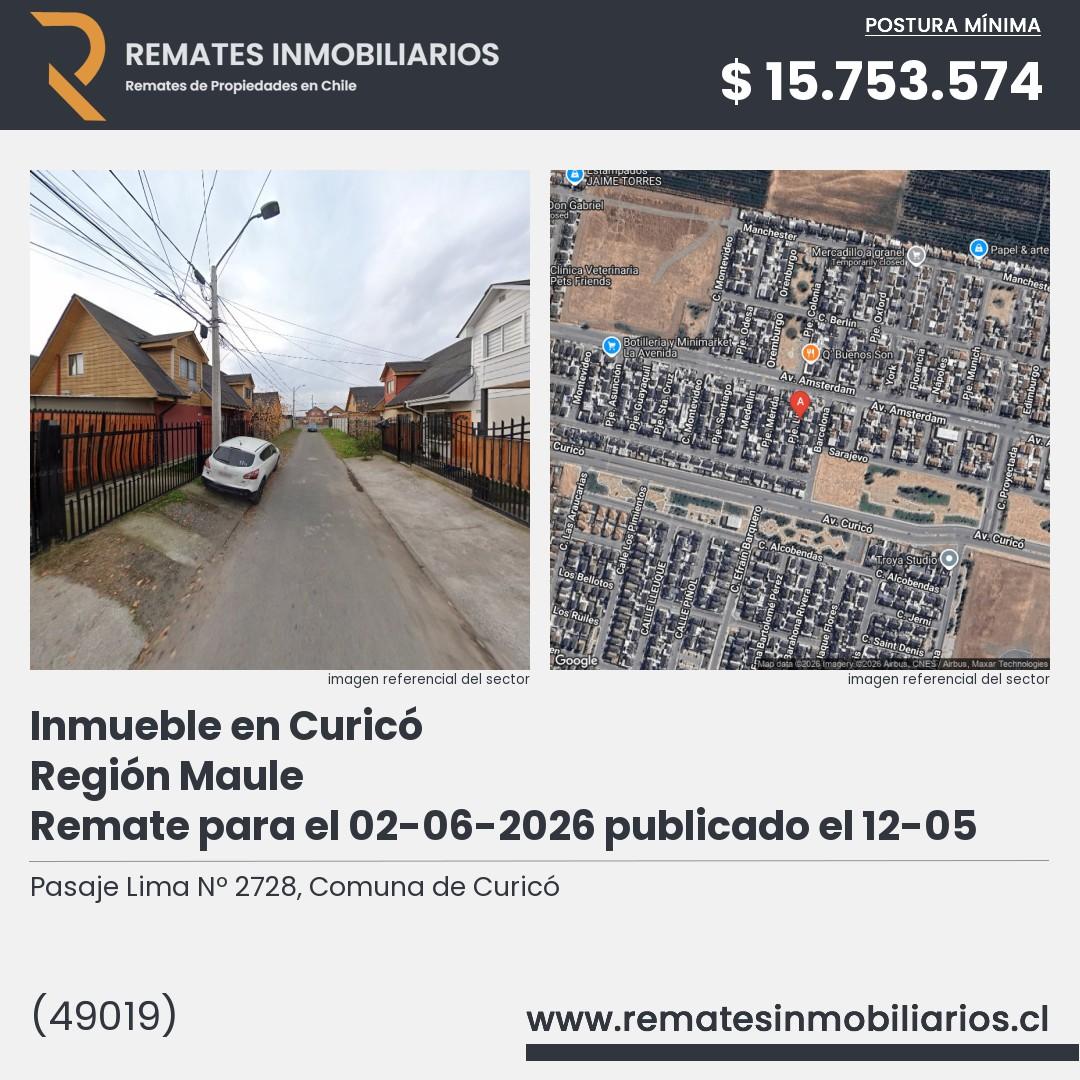Imagen ficha Pasaje Lima Nº 2728, Comuna de Curicó