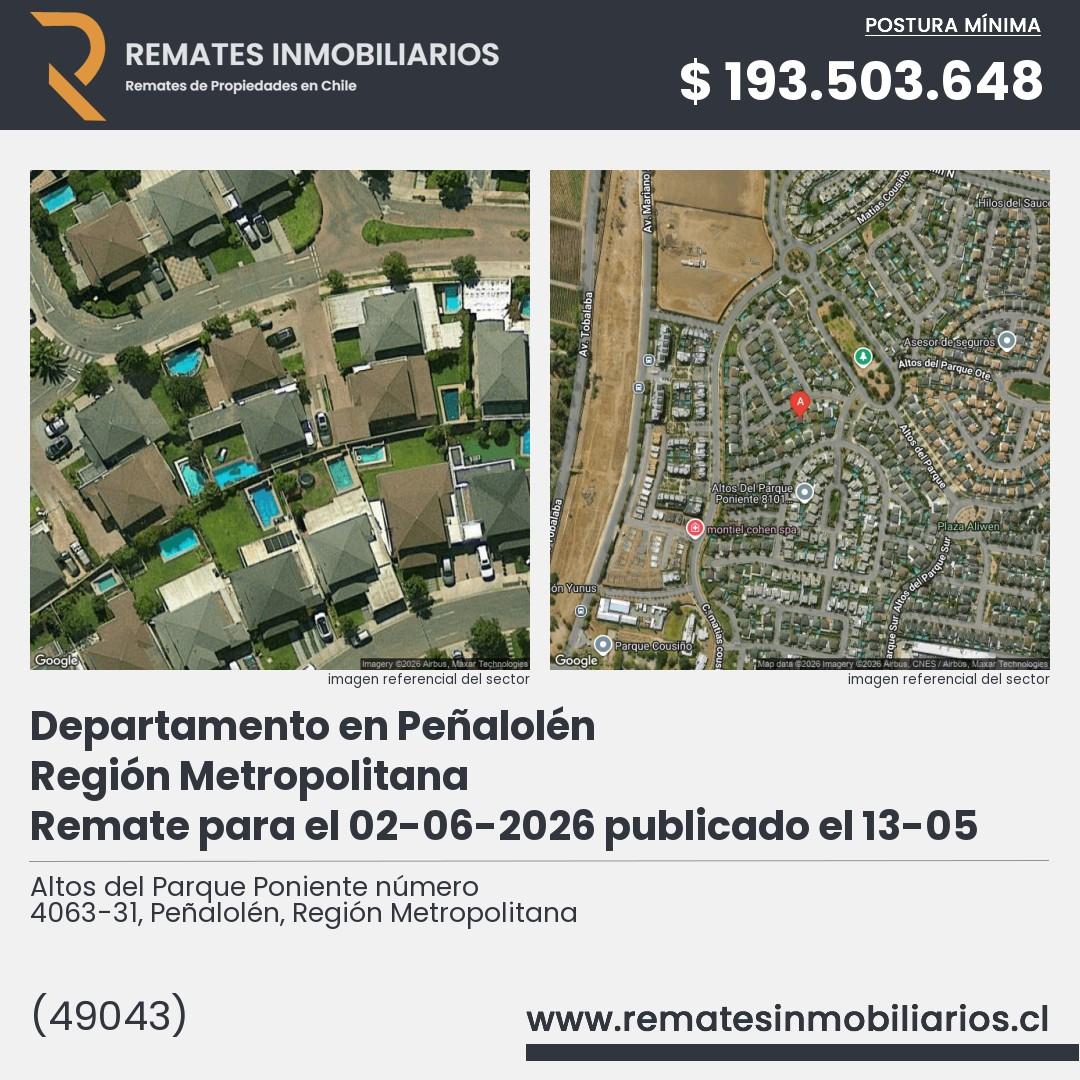 Imagen ficha Altos del Parque Poniente número 4063-31, Peñalolén, Región Metropolitana