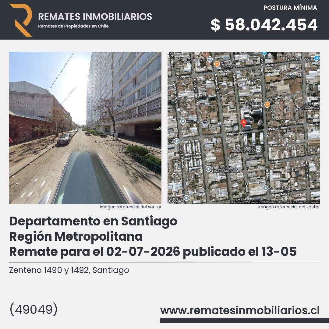 Imagen ficha Zenteno 1490 y 1492, Santiago