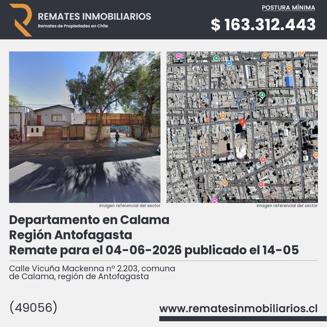 Imagen ficha Calle Vicuña Mackenna nº 2.203, comuna de Calama, región de Antofagasta