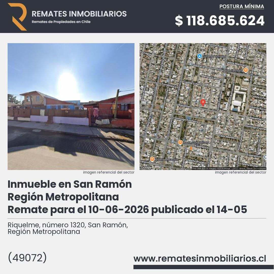 Imagen ficha Riquelme, número 1320, San Ramón, Región Metropolitana