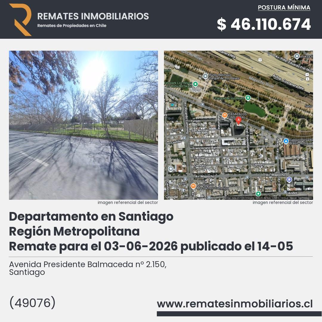 Imagen ficha Avenida Presidente Balmaceda nº 2.150, Santiago