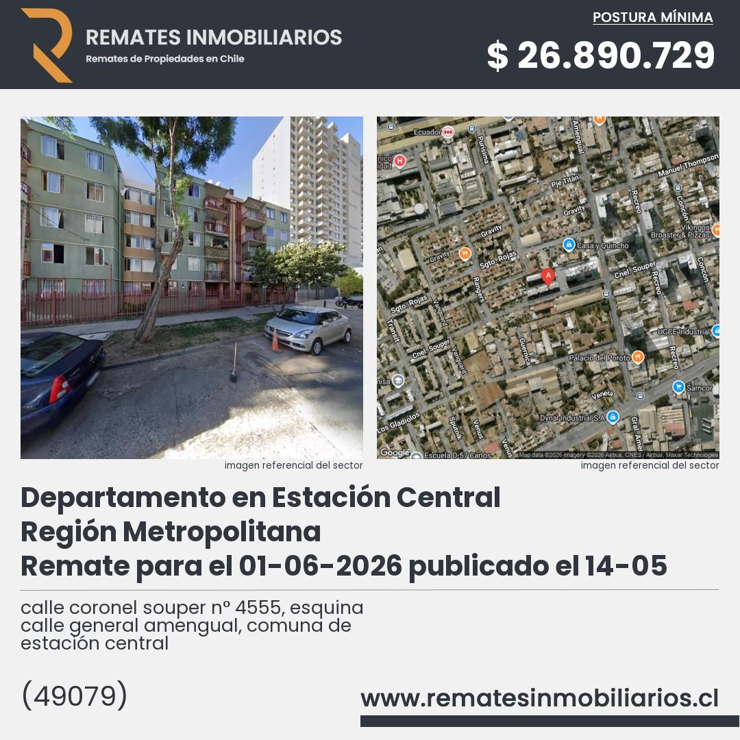 Imagen ficha calle coronel souper n° 4555, esquina calle general amengual, comuna de estación central
