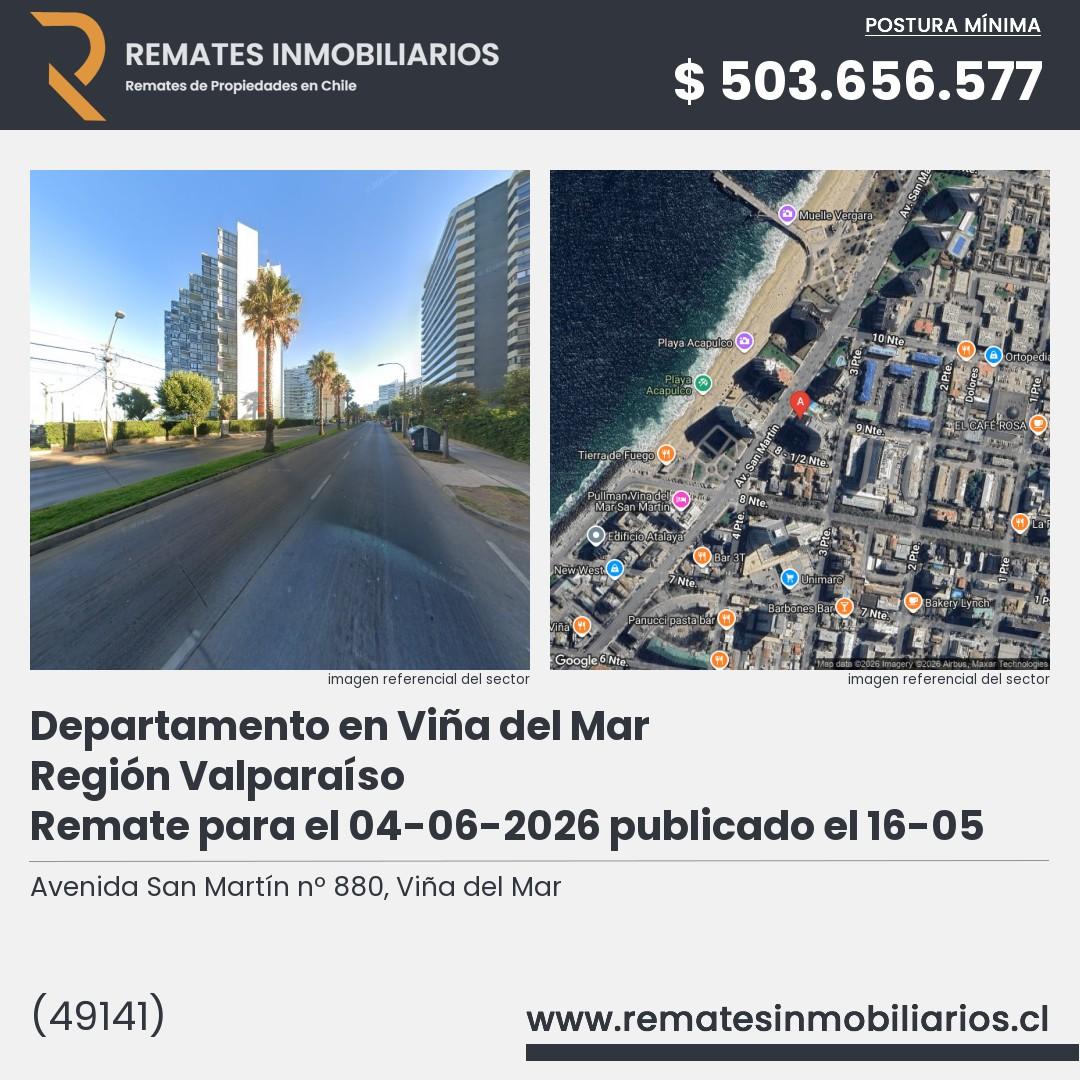 Imagen ficha Avenida San Martín nº 880, Viña del Mar