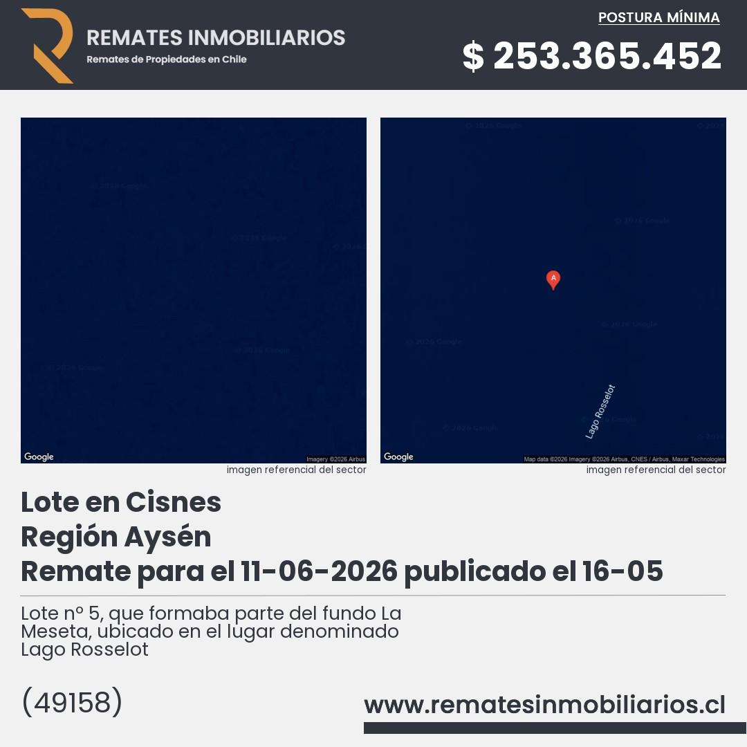 Imagen ficha Lote nº 5, que formaba parte del fundo La Meseta, ubicado en el lugar denominado Lago Rosselot