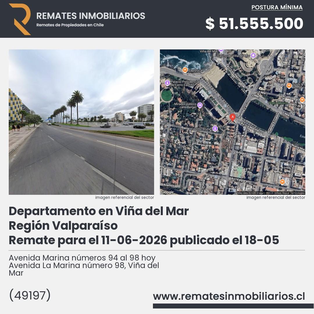 Imagen ficha Avenida Marina números 94 al 98 hoy Avenida La Marina número 98, Viña del Mar