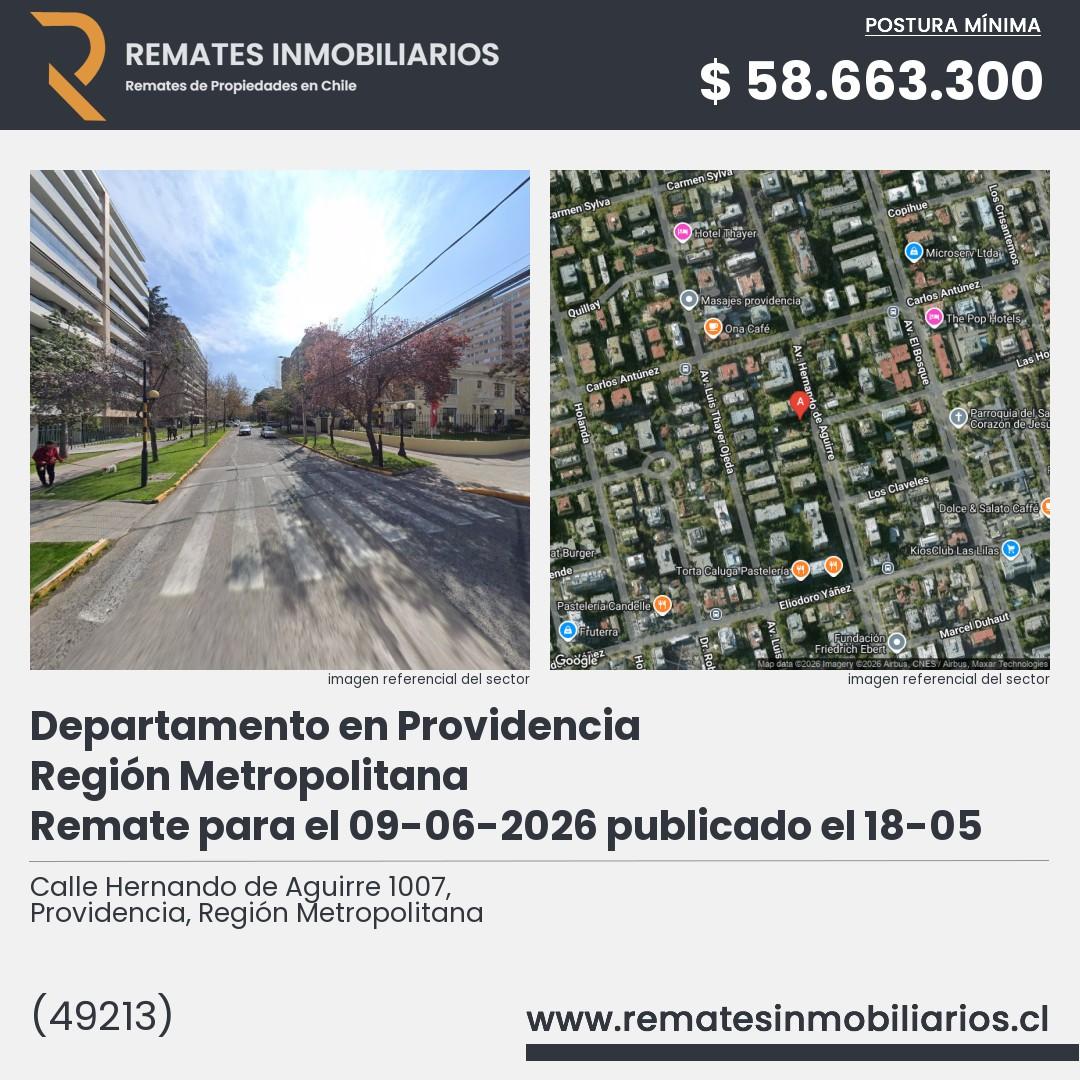 Imagen ficha Calle Hernando de Aguirre 1007, Providencia, Región Metropolitana