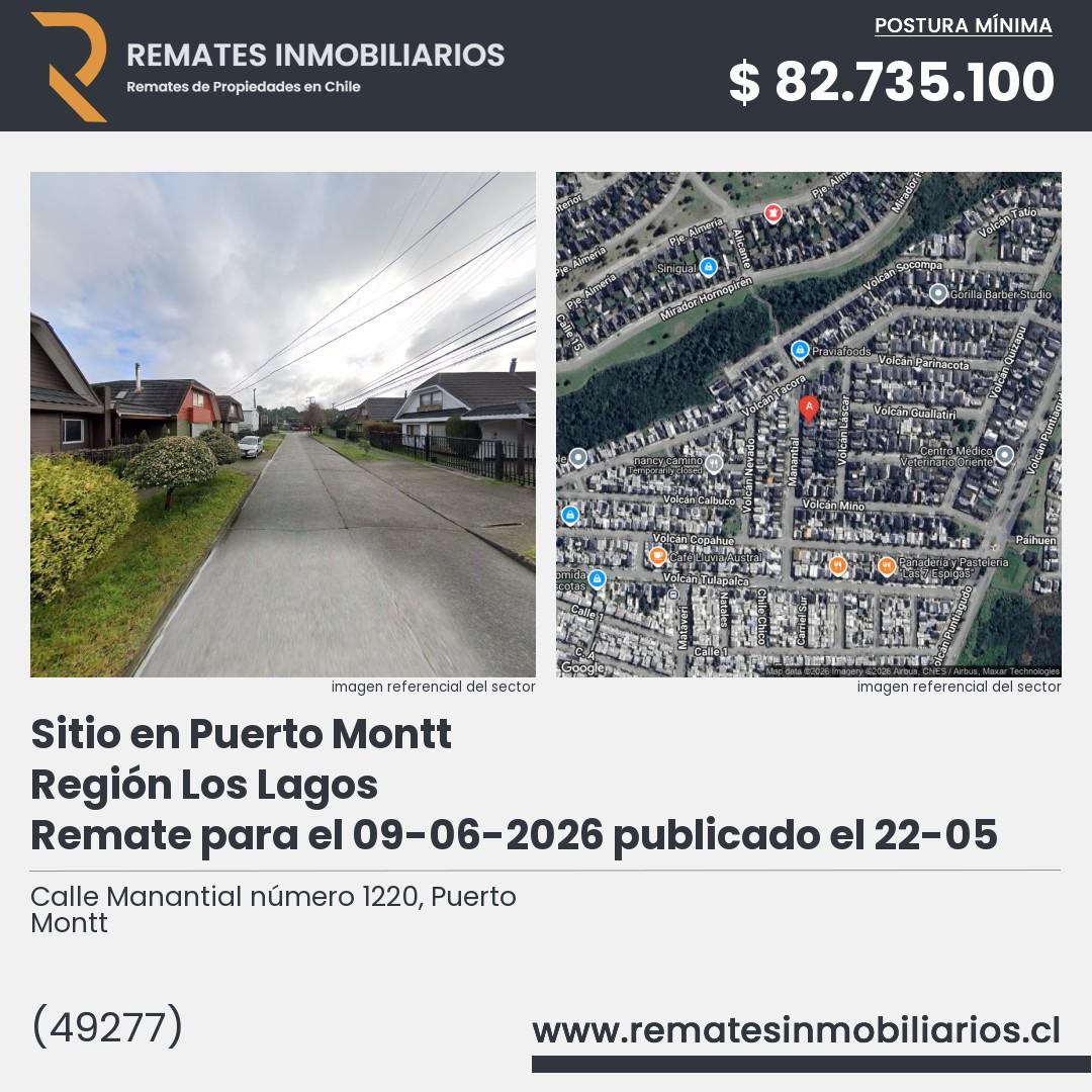 Imagen ficha Calle Manantial número 1220, Puerto Montt