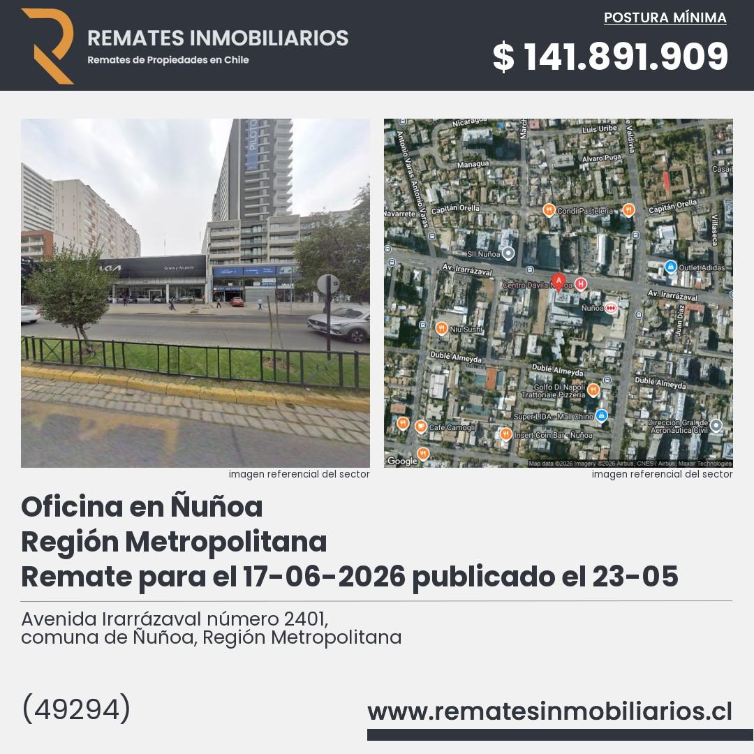 Imagen ficha Avenida Irarrázaval número 2401, comuna de Ñuñoa, Región Metropolitana