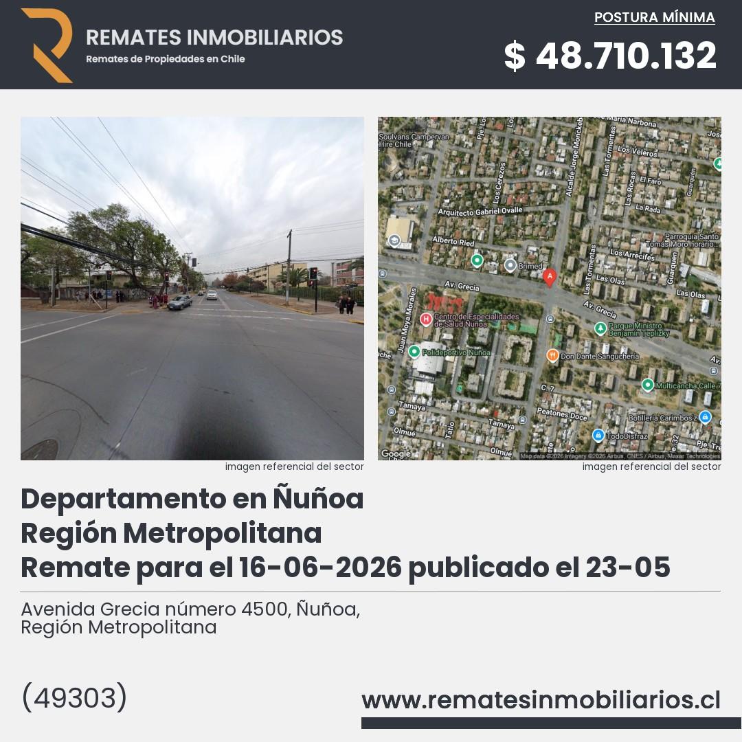 Imagen ficha Avenida Grecia número 4500, Ñuñoa, Región Metropolitana