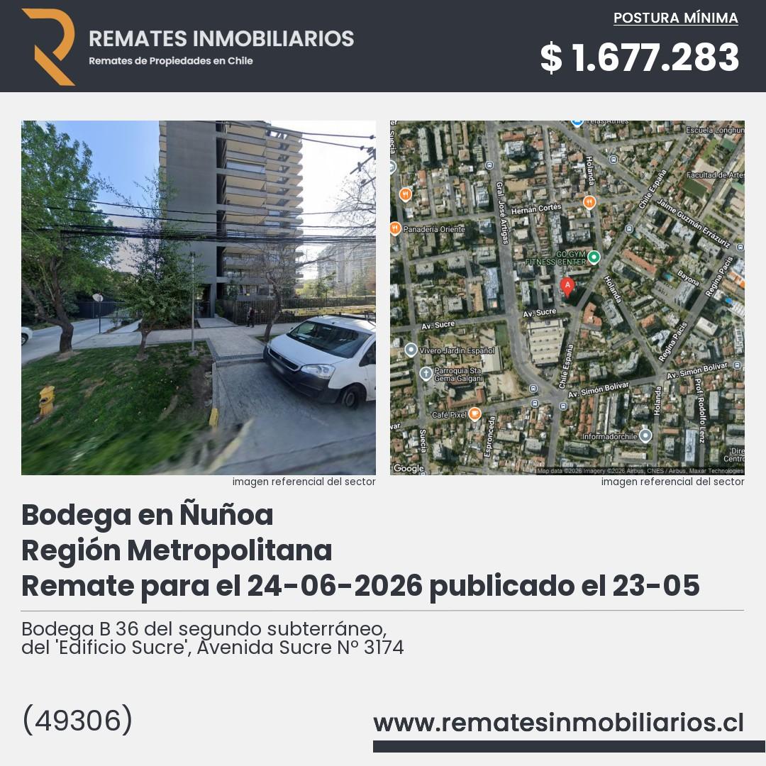 Imagen ficha Bodega B 36 del segundo subterráneo, del 