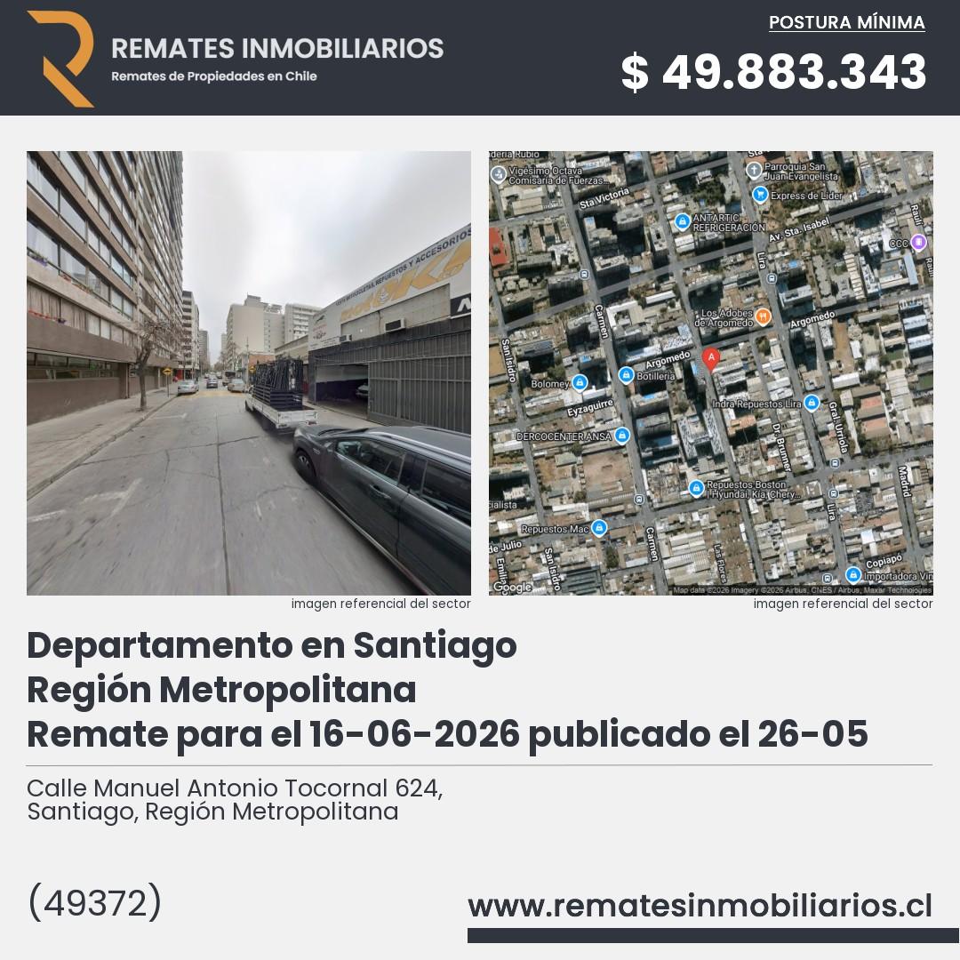 Imagen ficha Calle Manuel Antonio Tocornal 624, Santiago, Región Metropolitana