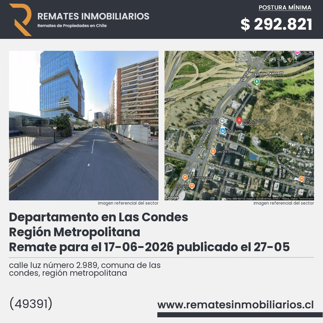 Imagen ficha calle luz número 2.989, comuna de las condes, región metropolitana