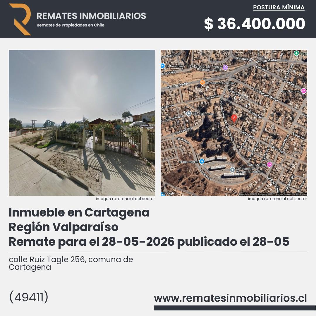Imagen ficha calle Ruiz Tagle 256, comuna de Cartagena