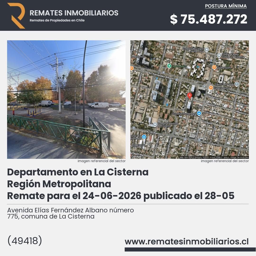 Imagen ficha Avenida Elías Fernández Albano número 775, comuna de La Cisterna