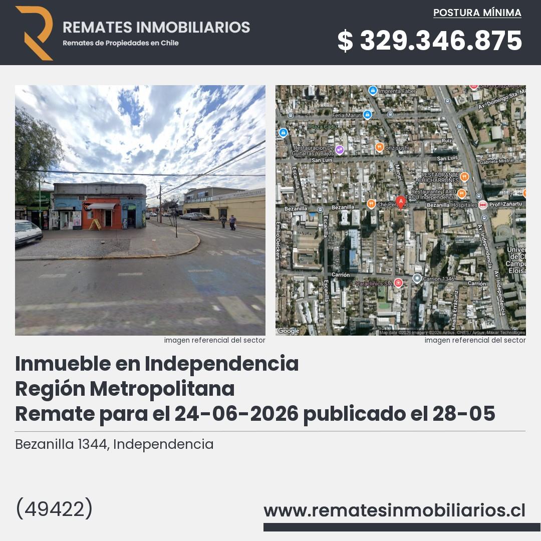 Imagen ficha Bezanilla 1344, Independencia