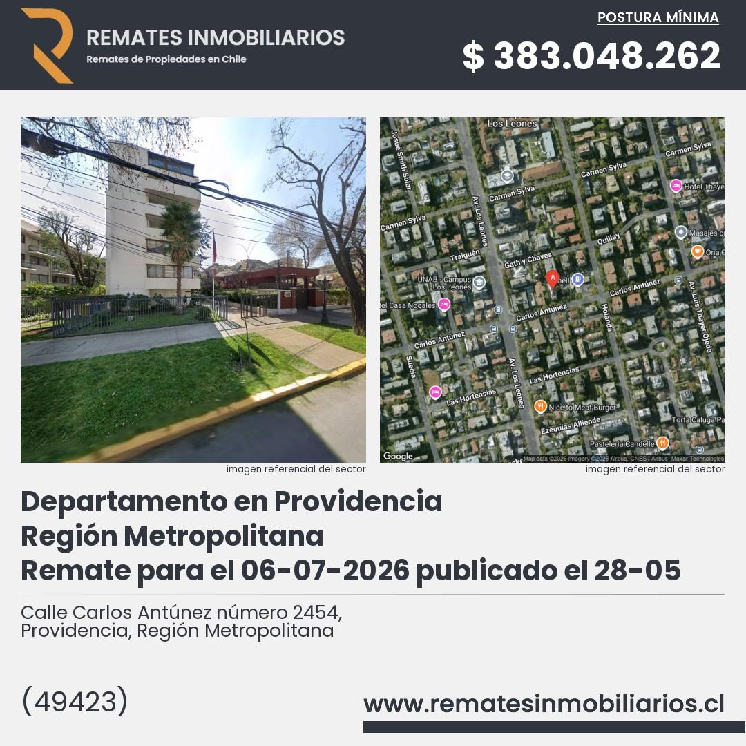 Imagen ficha Calle Carlos Antúnez número 2454, Providencia, Región Metropolitana