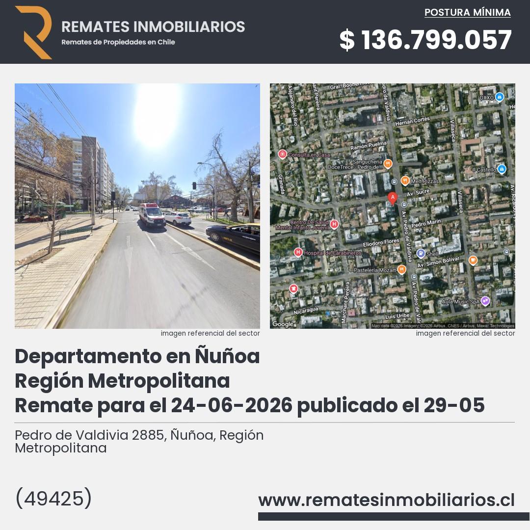 Imagen ficha Pedro de Valdivia 2885, Ñuñoa, Región Metropolitana
