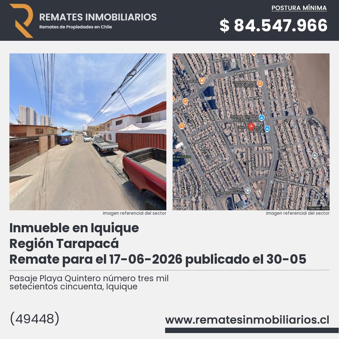Imagen ficha Pasaje Playa Quintero número tres mil setecientos cincuenta, Iquique