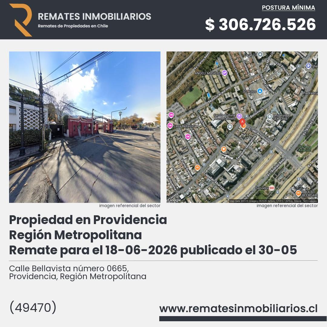 Imagen ficha Calle Bellavista número 0665, Providencia, Región Metropolitana