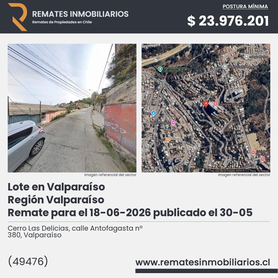 Imagen ficha Cerro Las Delicias, calle Antofagasta nº 380, Valparaíso