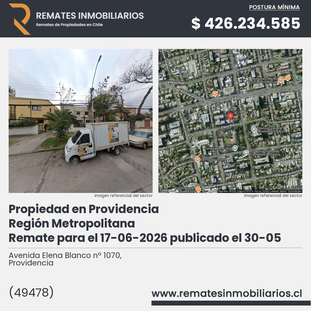 Imagen ficha Avenida Elena Blanco nº 1070, Providencia