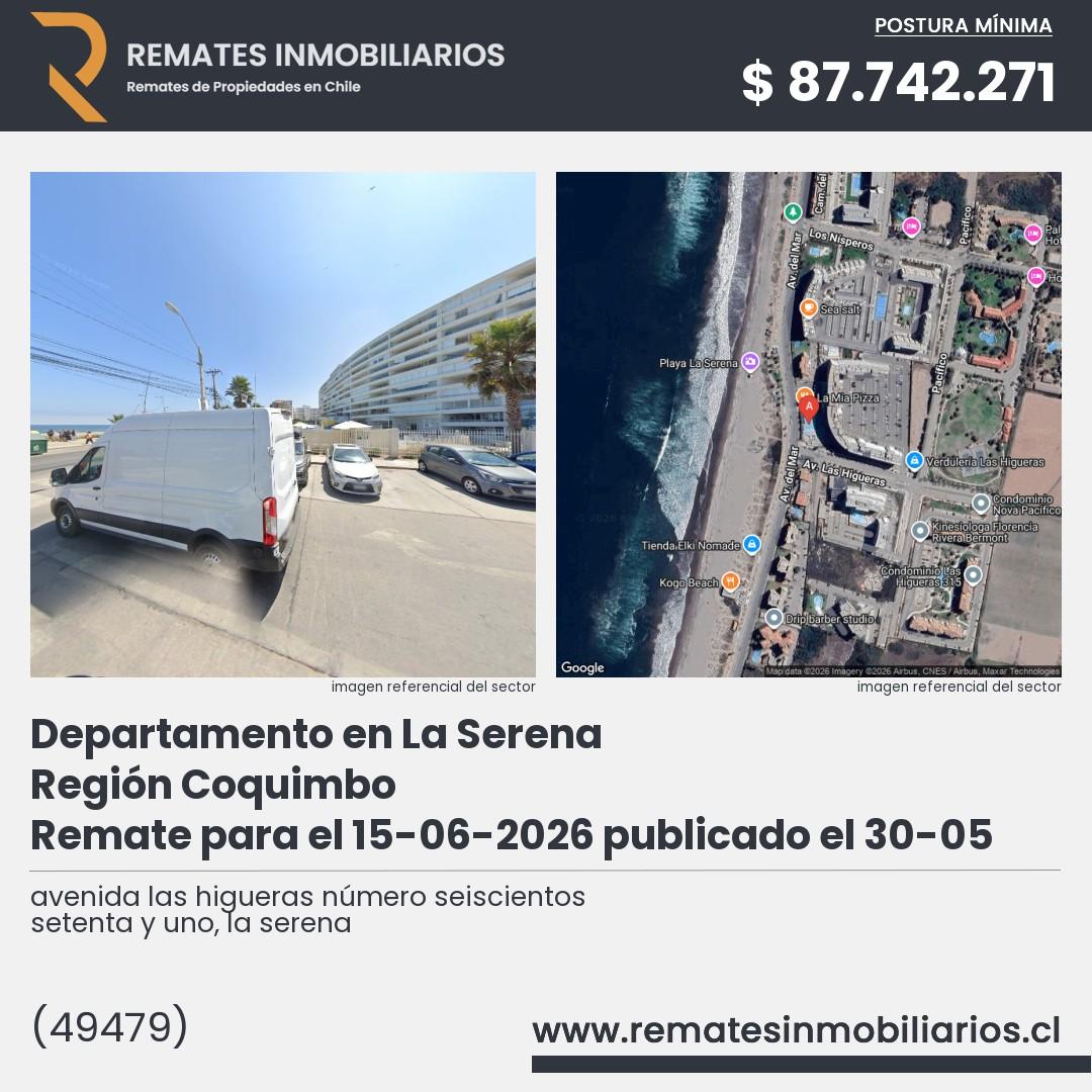 Imagen ficha avenida las higueras número seiscientos setenta y uno, la serena