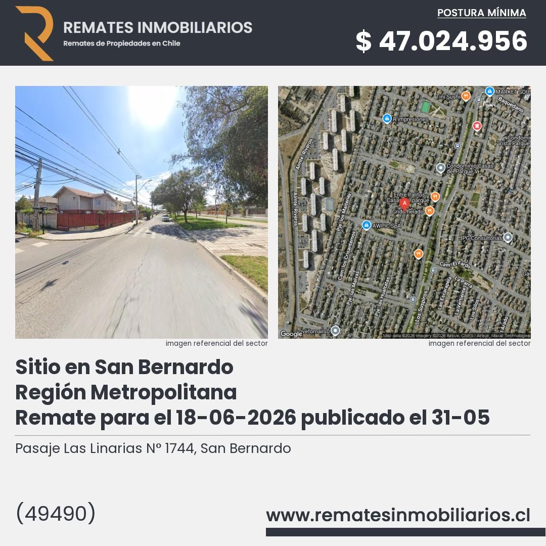 Imagen ficha Pasaje Las Linarias N° 1744, San Bernardo