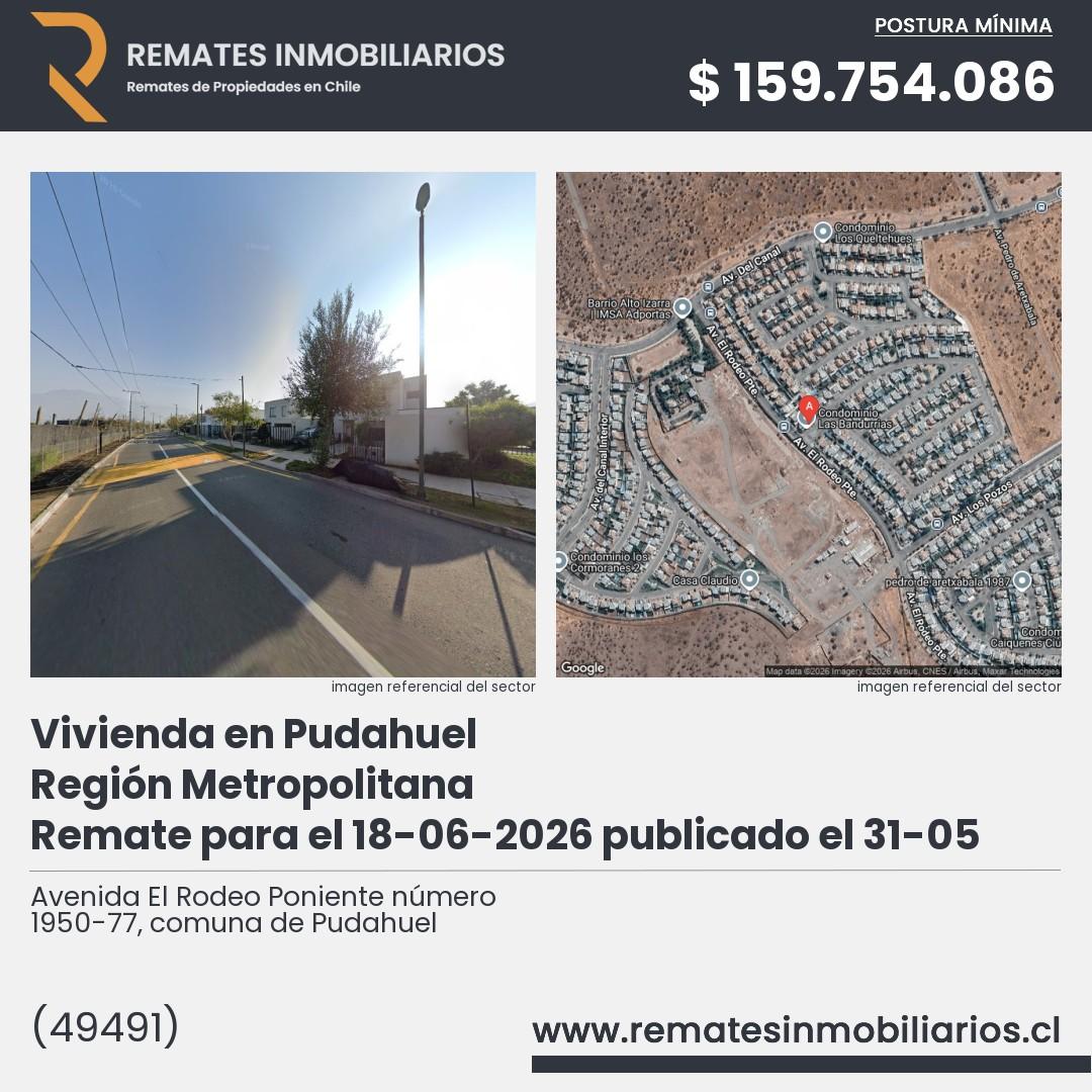 Imagen ficha Avenida El Rodeo Poniente número 1950-77, comuna de Pudahuel
