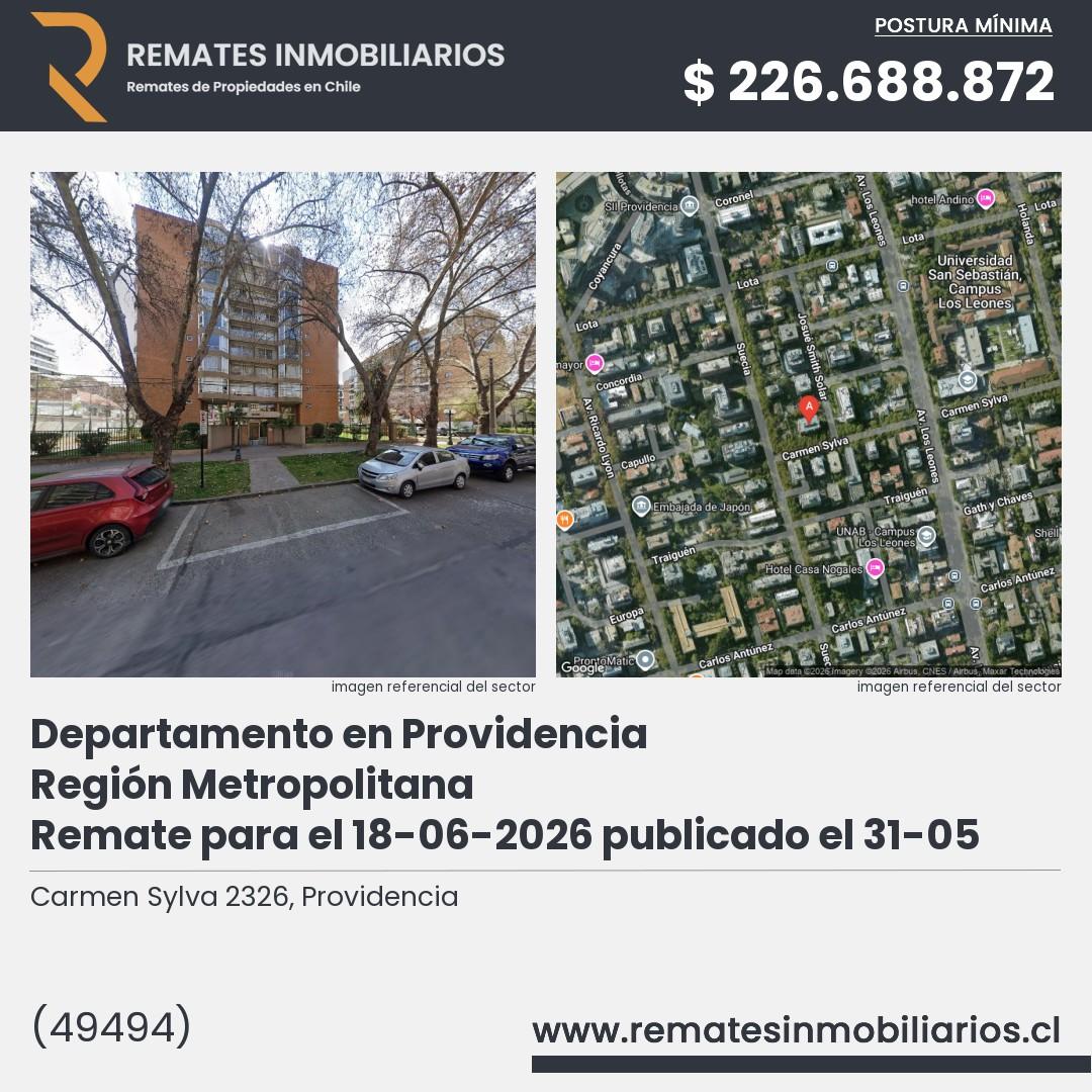 Imagen ficha Carmen Sylva 2326, Providencia