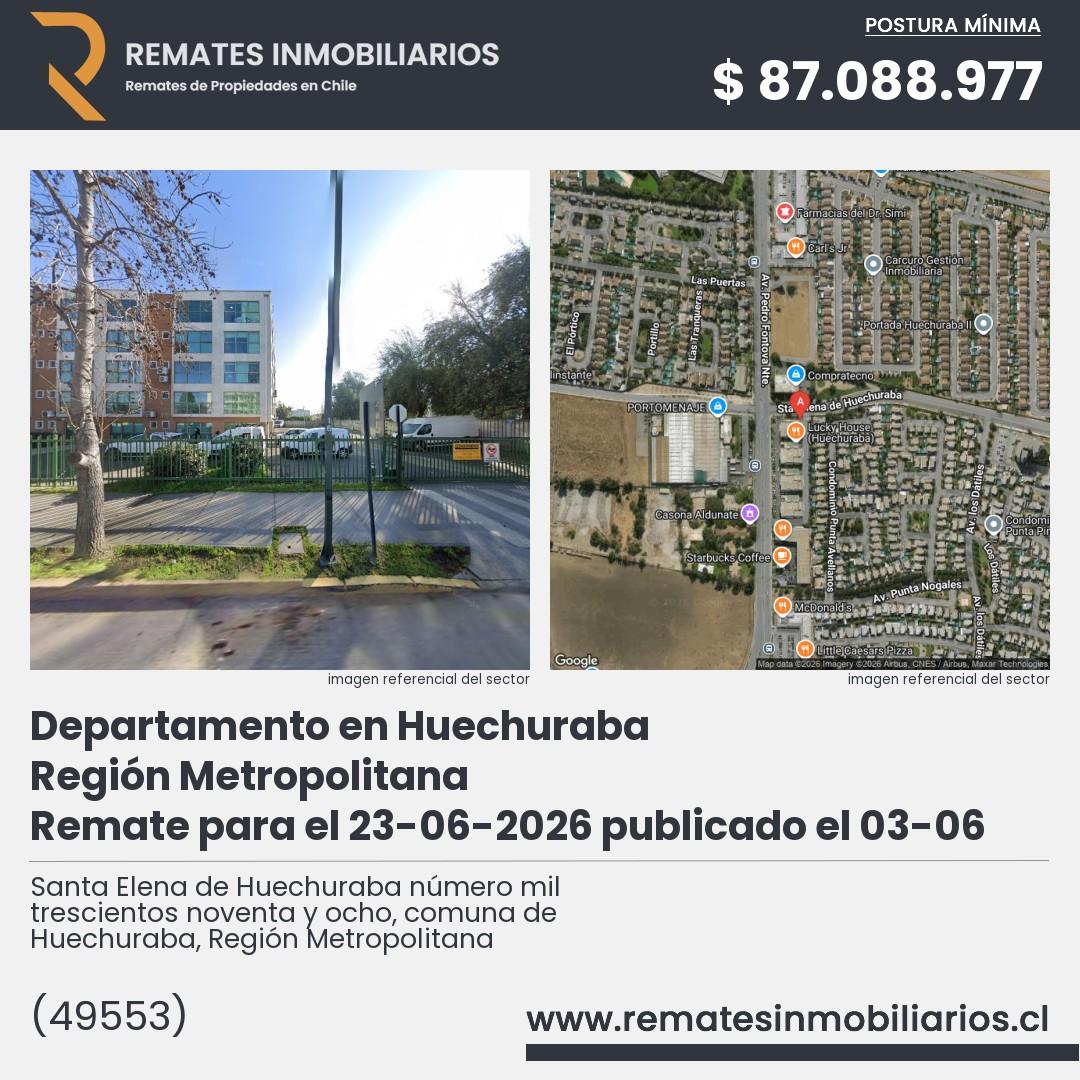 Imagen ficha Santa Elena de Huechuraba número mil trescientos noventa y ocho, comuna de Huechuraba, Región Metropolitana