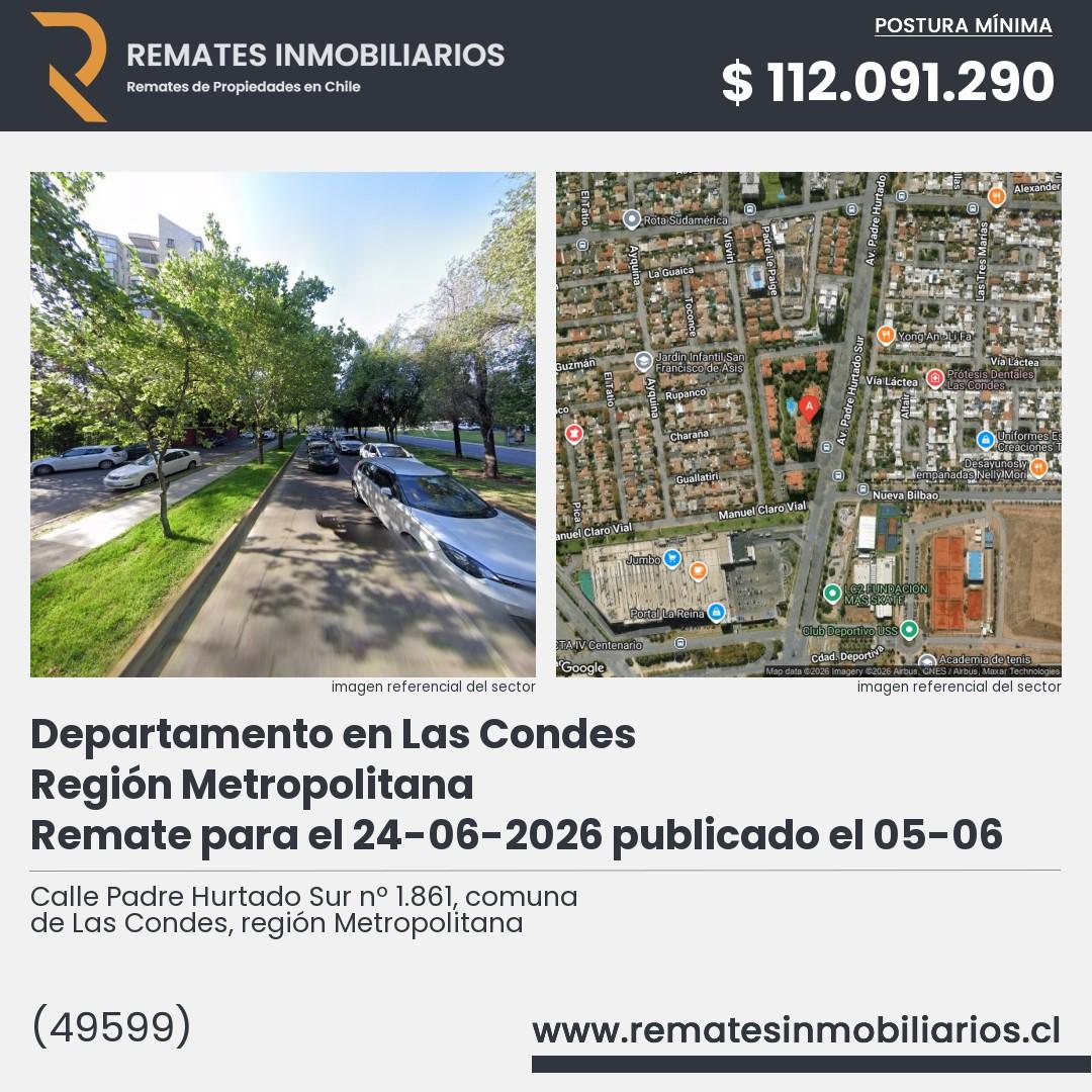 Imagen ficha Calle Padre Hurtado Sur nº 1.861, comuna de Las Condes, región Metropolitana