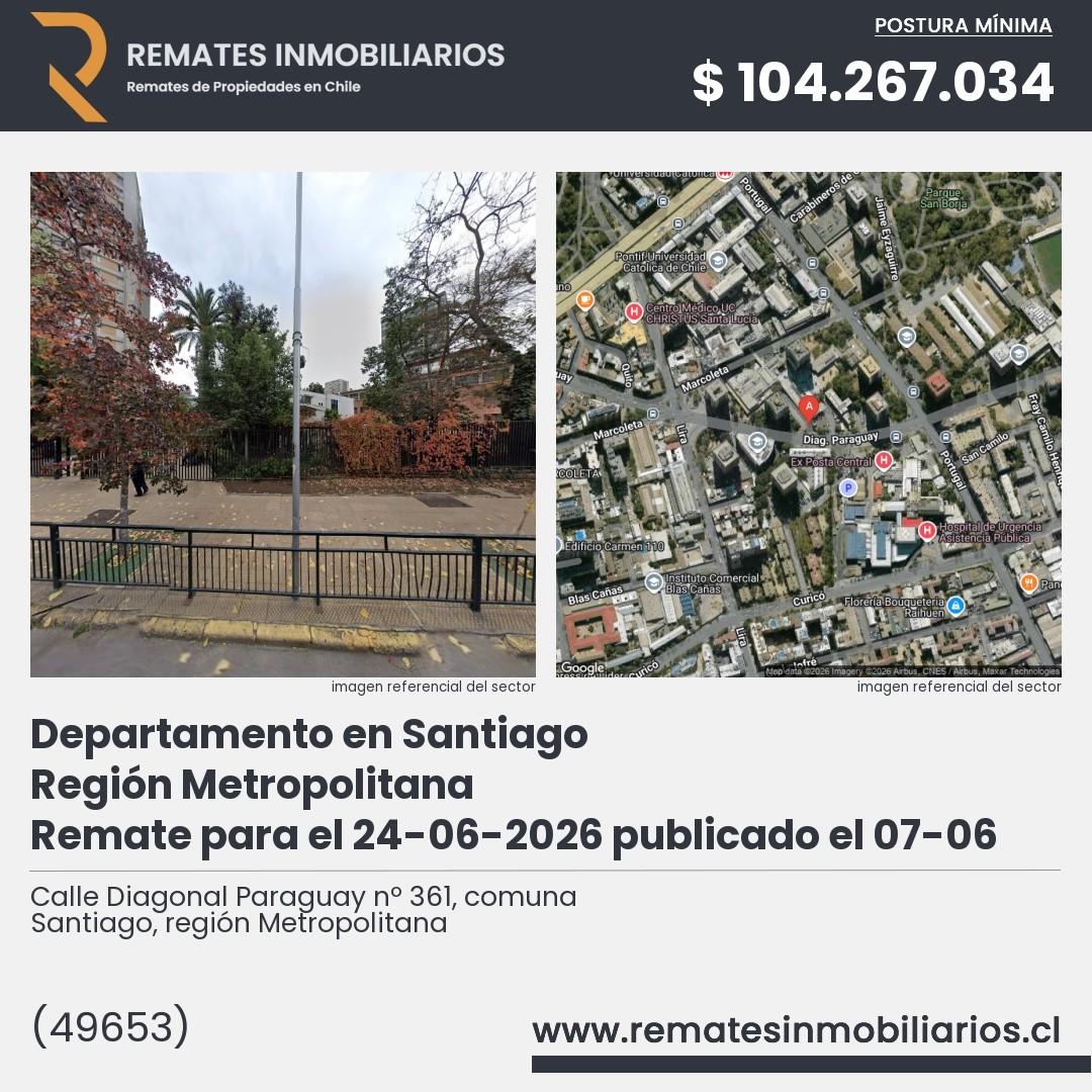 Imagen ficha Calle Diagonal Paraguay nº 361, comuna Santiago, región Metropolitana