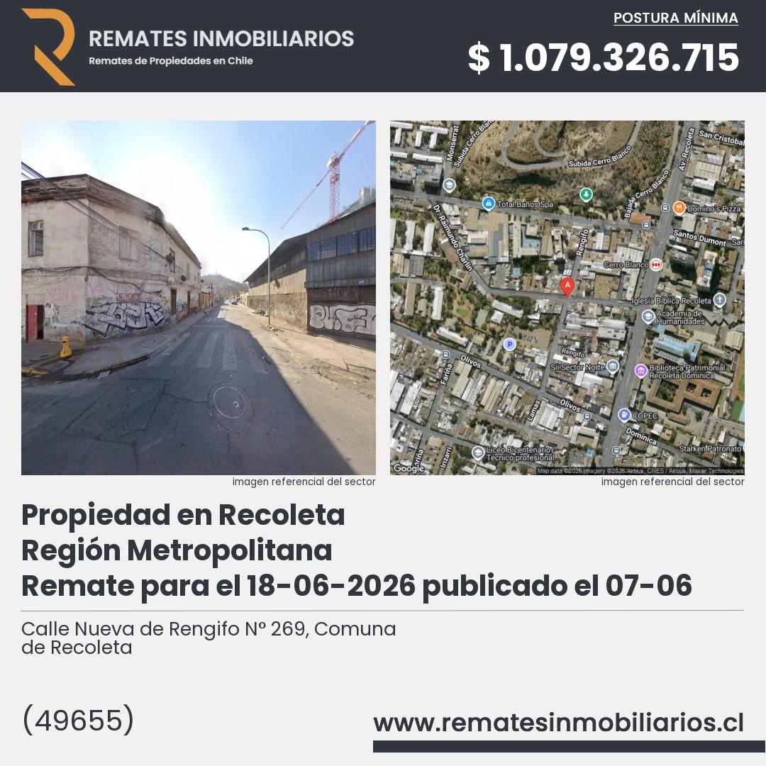 Imagen ficha Calle Nueva de Rengifo N° 269, Comuna de Recoleta
