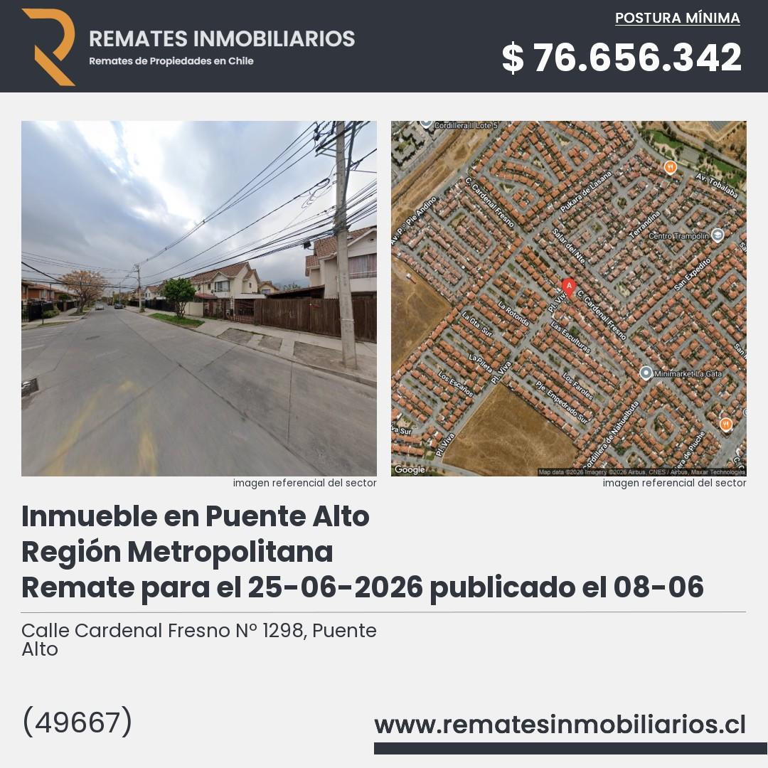 Imagen ficha Calle Cardenal Fresno Nº 1298, Puente Alto