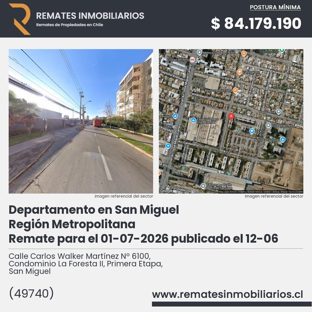 Imagen ficha Calle Carlos Walker Martínez Nº 6100, Condominio La Foresta II, Primera Etapa, San Miguel